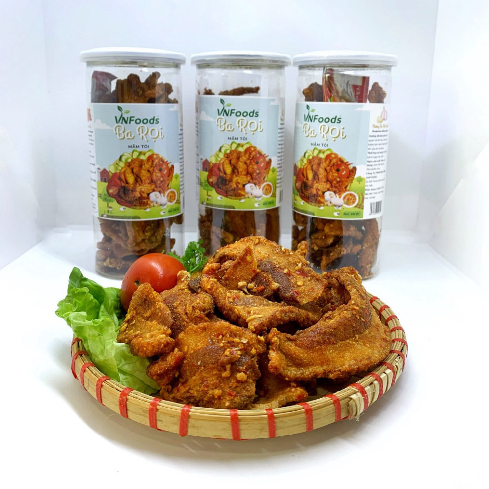 Ba Rọi Mắm Tỏi 250Gr Ba Rọi Chiên Mắm Tỏi VNFoods