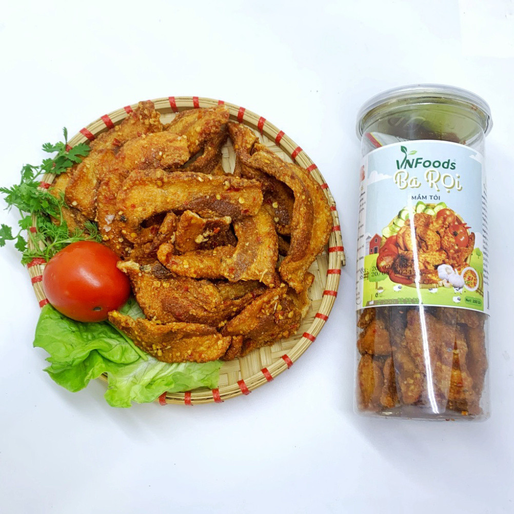 Ba Rọi Mắm Tỏi 250Gr Ba Rọi Chiên Mắm Tỏi VNFoods