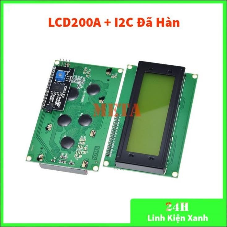 Màn hình LCD2004 LCD2004A xanh lá, kèm mạch chuyển đổi I2C | Shopee ...