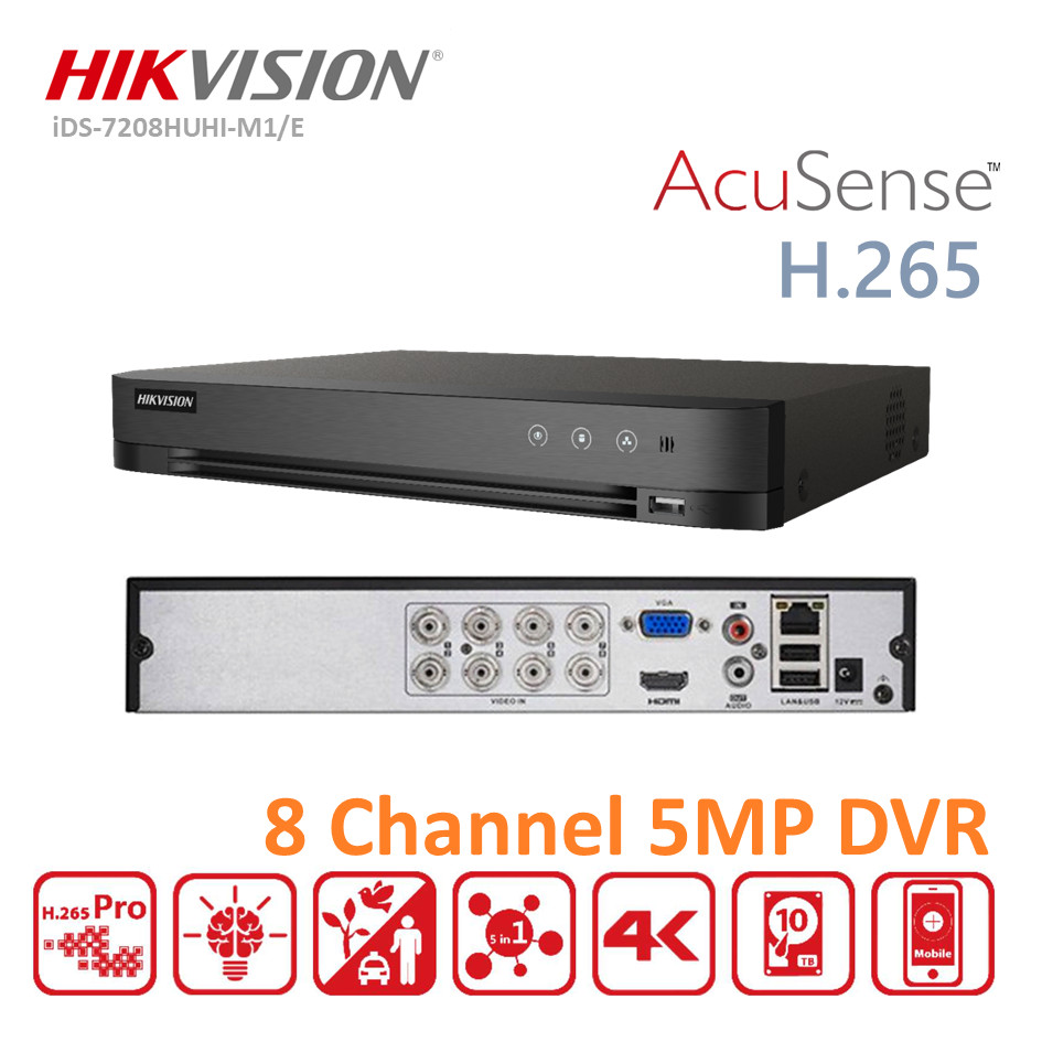 Đầu ghi 8 kênh TVI Analog 8MP Hikvision iDS-7208HUHI-M1/E Hỗ trợ camera ...