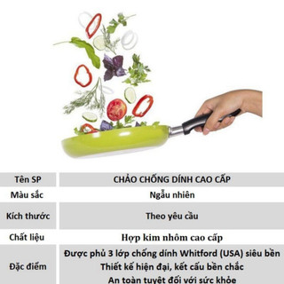 Chảo Chống Dính Hợp Kim Nhôm CV House Đủ Size, Chảo Nấu Ăn Dày Dặn Cán Cầm Cách Nhiệt An Toàn