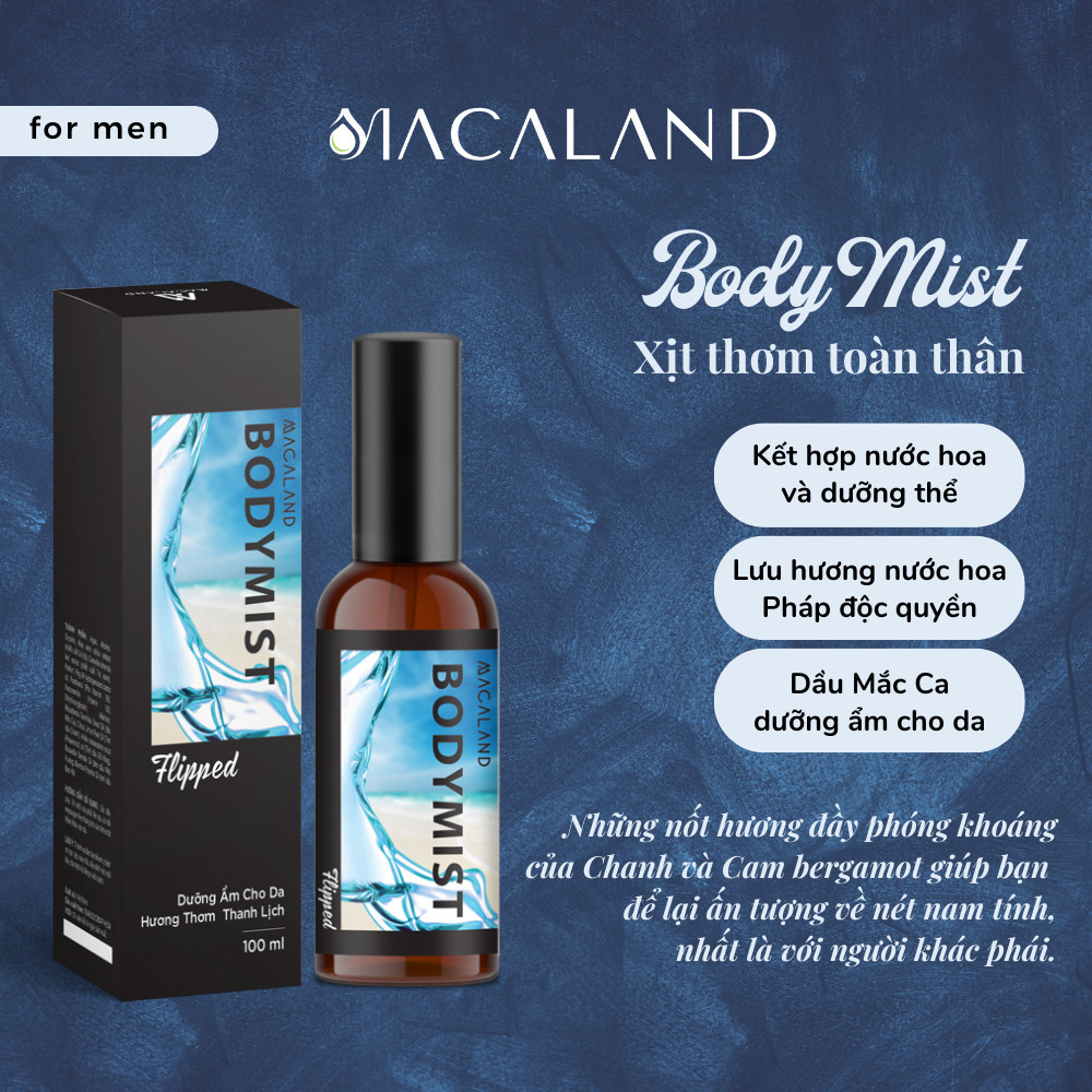 Ảnh Body Mist nam hương Flipped Macaland hương thơm thanh mát mạnh mẽ 2