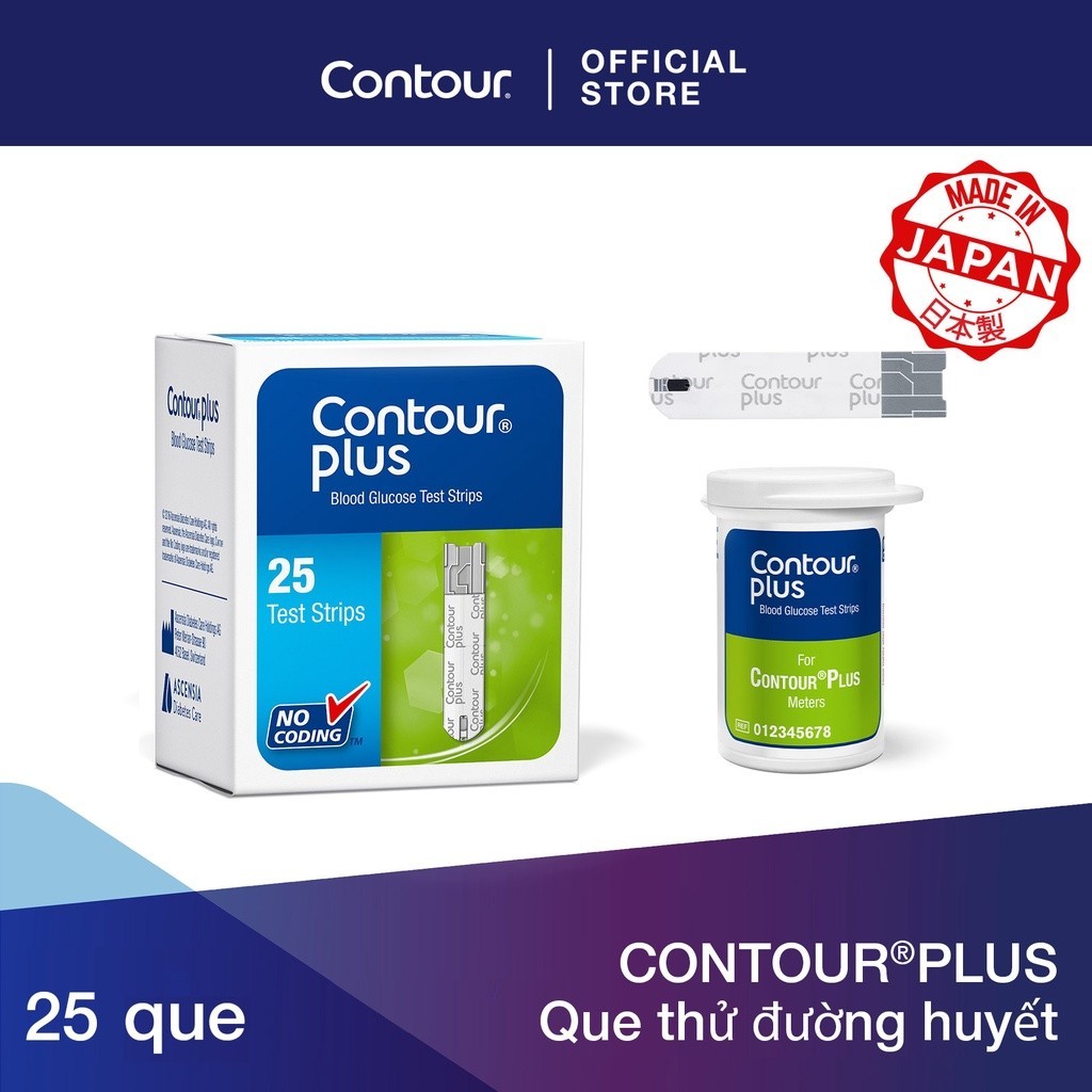 CONTOUR®PLUS Que thử đường huyết, 25 cái | Shopee Việt Nam