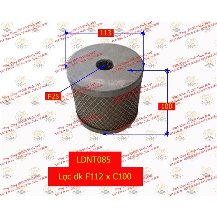 lọc dk F112 x C100 lỗ F25/25 (lọc bót lái DFHB) | Shopee Việt Nam