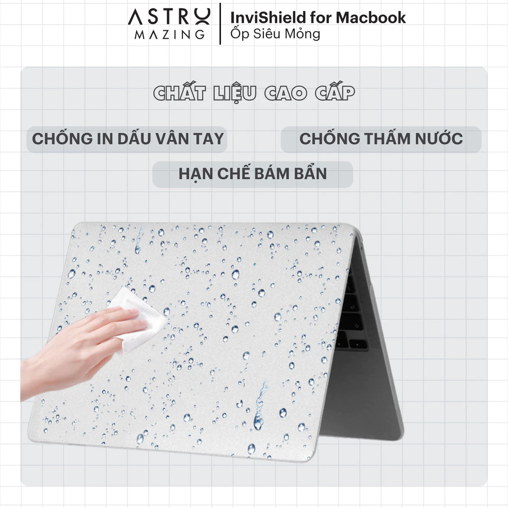 [Chính hãng/Full VAT] Ốp siêu mỏng Mac InviShield carbon nhám mờ dành cho M.acbook Air Pro 13 14 15