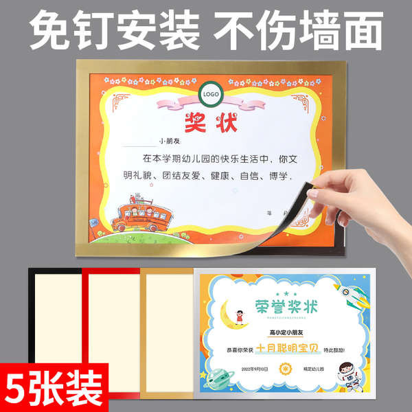 Certificate of Commendation Storage Wall Display Frame A4 Magnetic ...