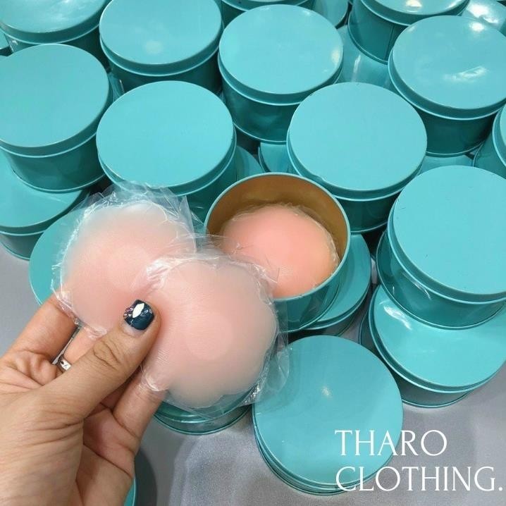 Miếng dán ngực silicon dán ti Hộp 5 cặp sử dụng nhiều lần PK01 -PINKBIKINI