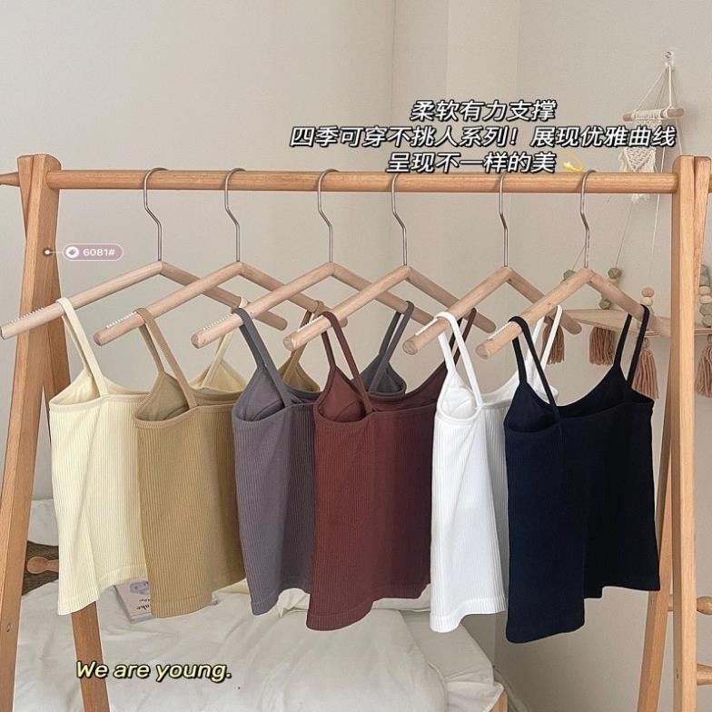 Áo 2 dây thun tăm có sẵn mút ngực chắc chắn mềm mịn nhẹ nhàng, xinh xắn AL04,PINKBIKINI