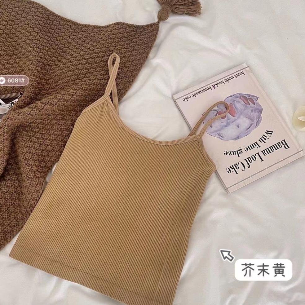 Áo 2 dây thun tăm có sẵn mút ngực chắc chắn mềm mịn nhẹ nhàng, xinh xắn AL04,PINKBIKINI
