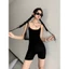 Jumpsuit Hai Dây Có Mút Sợi Mảnh BB Khoét Lưng Sâu Siêu Sexy Bodysuit Chất Thun Tăm Xịn - BBS033
