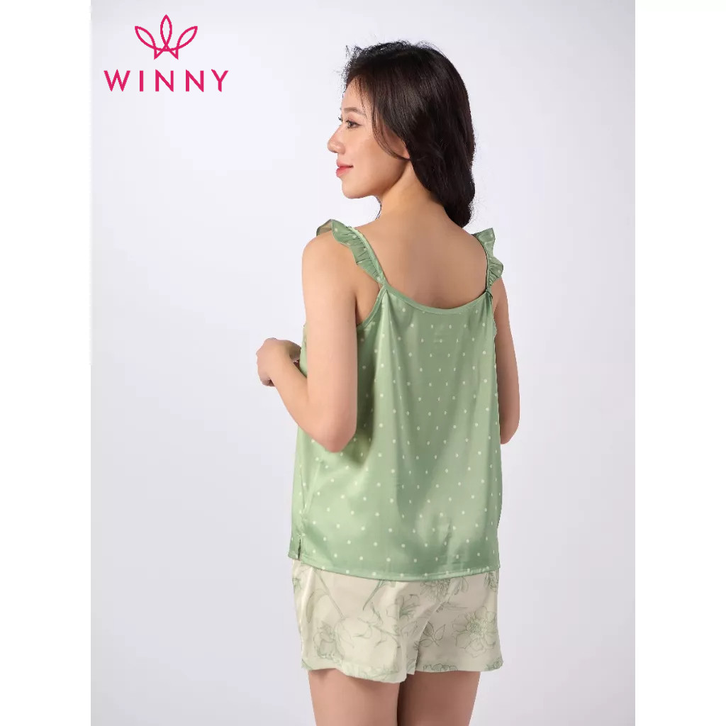 Ảnh Bộ mặc nhà áo hai dây, quần đùi Winny 1MNSA23127H 4