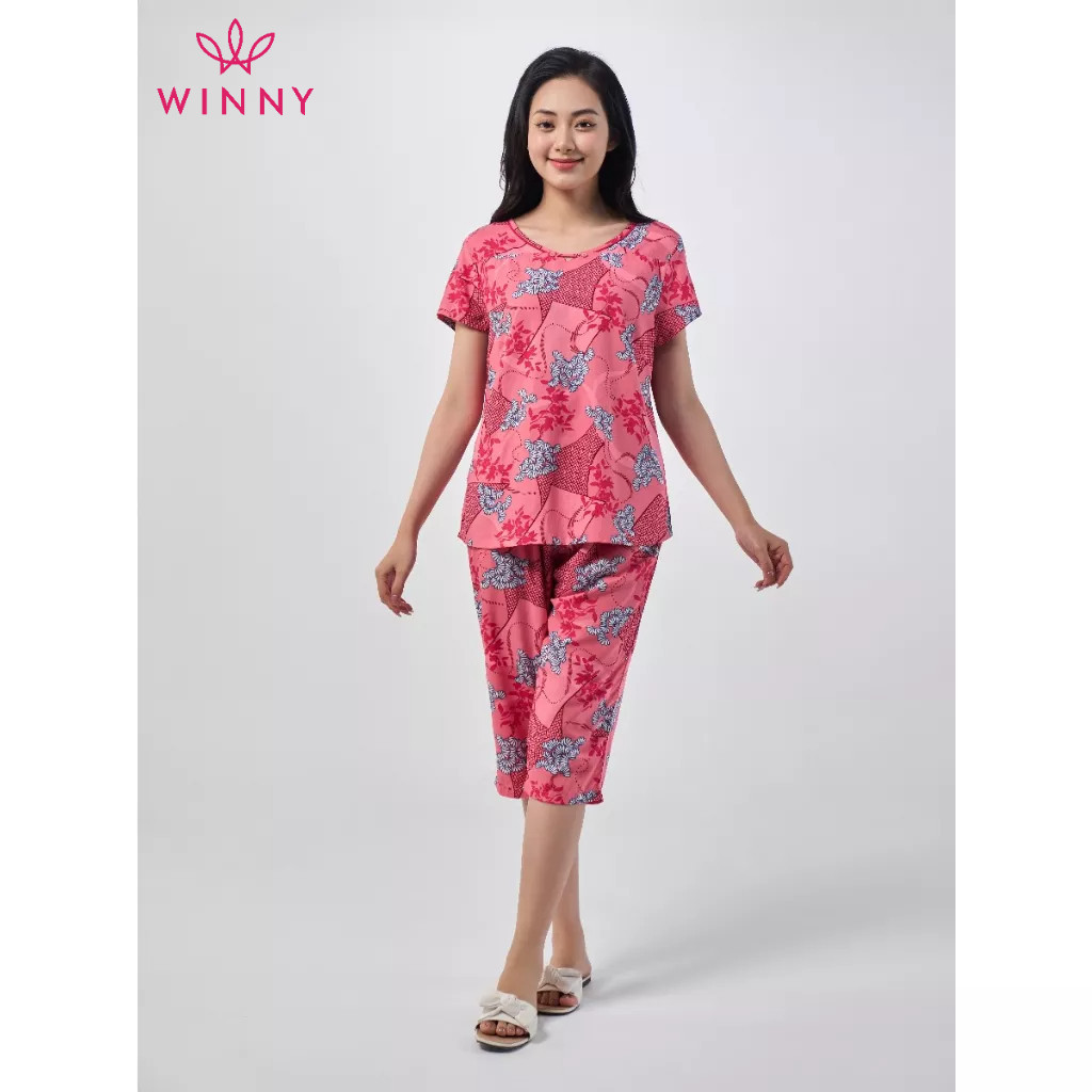 Ảnh Bộ mặc nhà cộc tay quần ngố Winny 2MNLA23034N 3