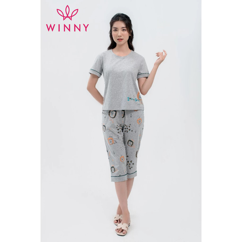 Ảnh Bộ mặc nhà cộc tay quần ngố Winny 2MNCV22092N 3