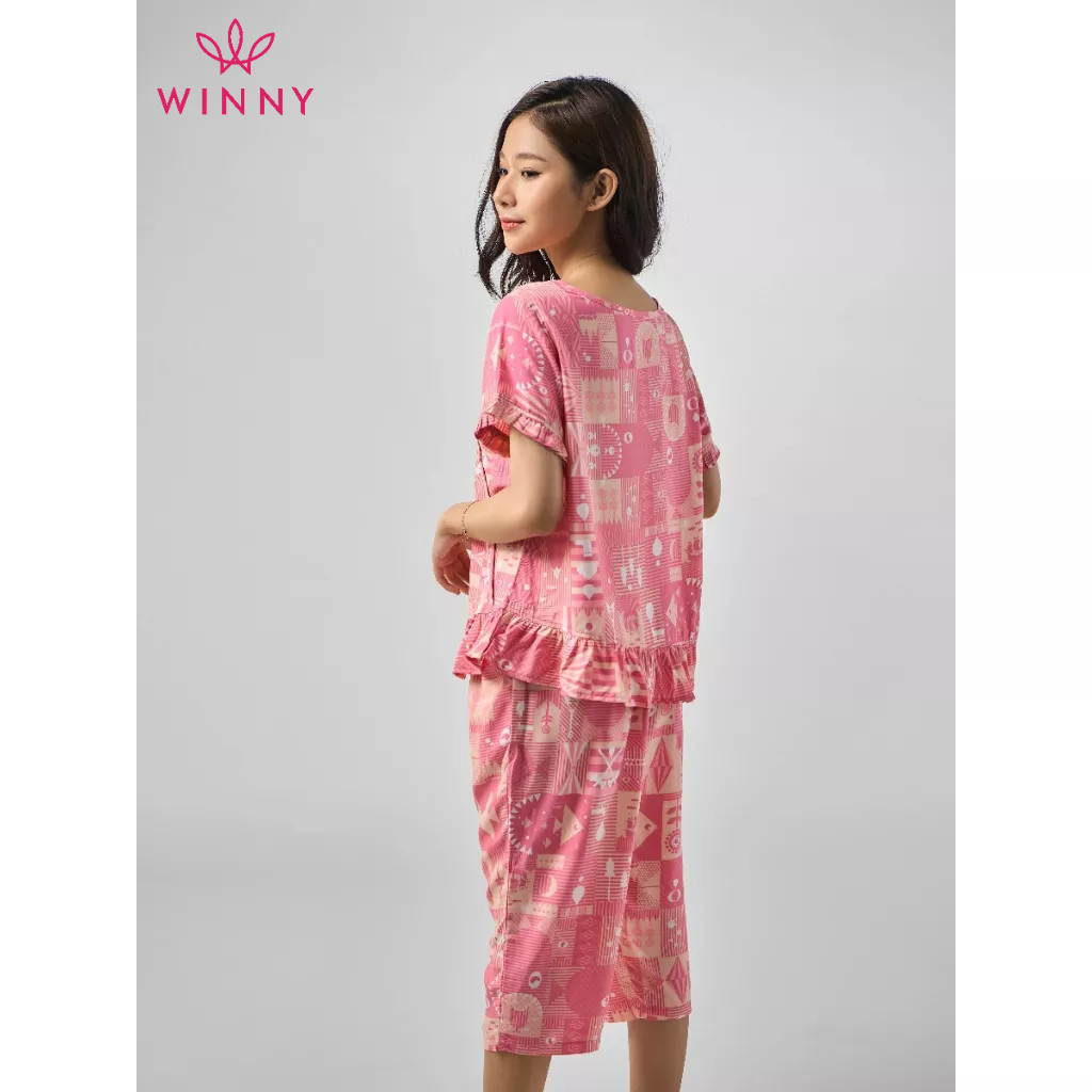 Ảnh Bộ mặc nhà cộc tay quần ngố Winny 2MNLA23042N 4