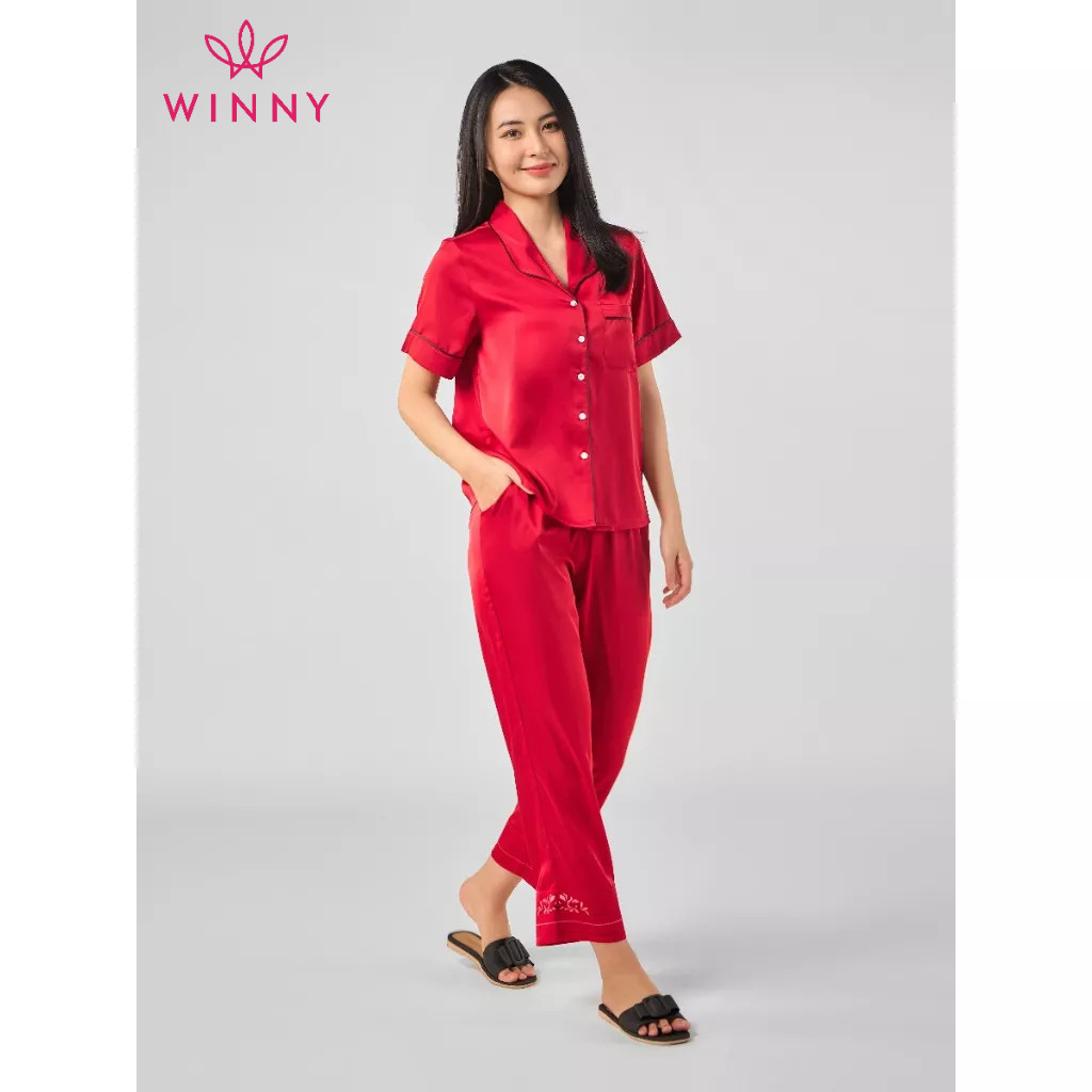 Ảnh Bộ mặc nhà cộc tay quần dài Winny 1MNSA23138D 2