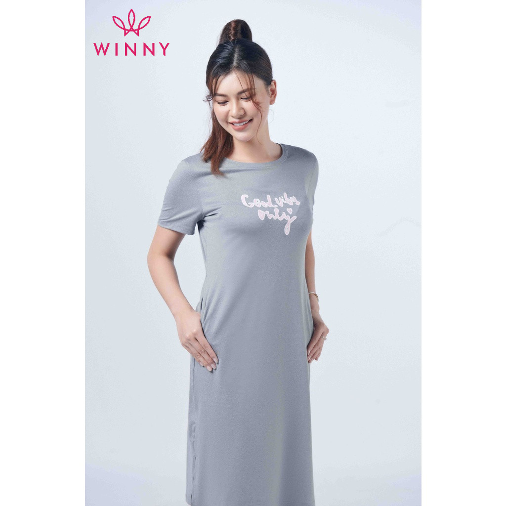 Ảnh Váy Mặc Nhà Nữ Rất Rộng Lùi Size ( Mô tả) WINNY Váy Ngủ Kiểu Suông KW-22901 4