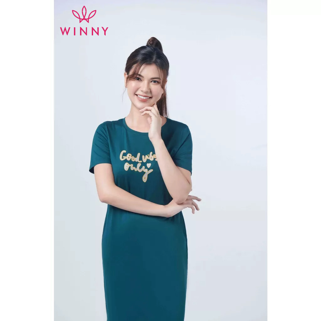 Ảnh Váy Mặc Nhà Nữ Rất Rộng Lùi Size ( Mô tả) WINNY Váy Ngủ Kiểu Suông KW-22901 1