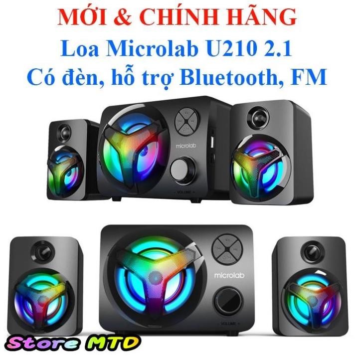 Loa Vi Tính Microlab U210 Âm thanh 2.1 - Có đèn Hỗ trợ Bluetooth, FM ...