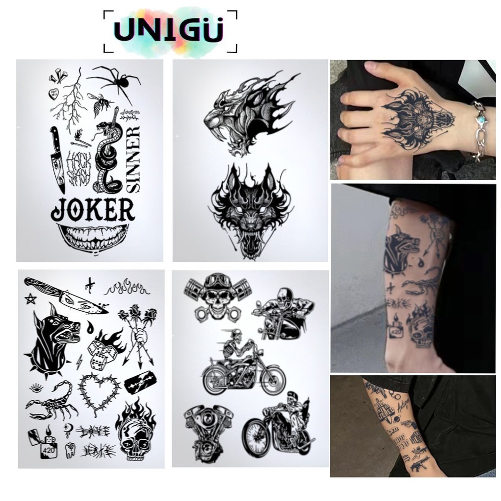 Hình Xăm Dán Chống Nước 18cm Tattoo Dán 15 Ngày Lâu Phai Hình Săm