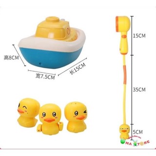 (MẪU MỚI 2023)  SET Full bộ 3 vịt/gấu phun nước kèm vòi sen, đồ chơi nhà tắm - hàng sẵn giao ngay