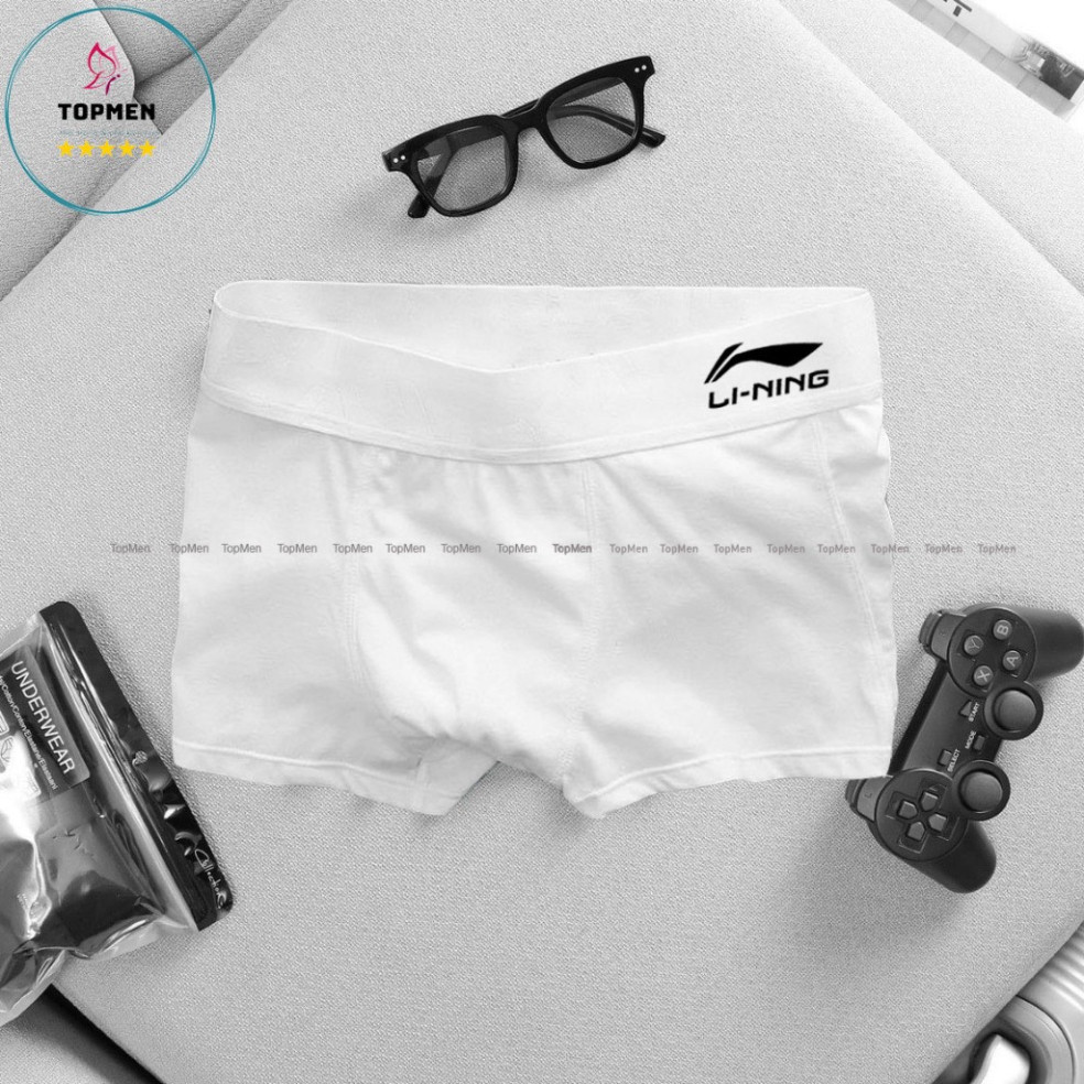 Set 5 quần lót boxer nam Li thun lạnh thoáng khí co giãn 4 chiều set 5 màu LI01