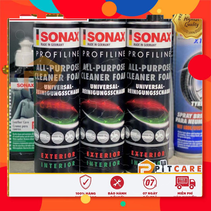 (Rẻ vô địch) Chính hãng Chai Xịt Bọt Vệ Sinh Xe SONAX Profiline All