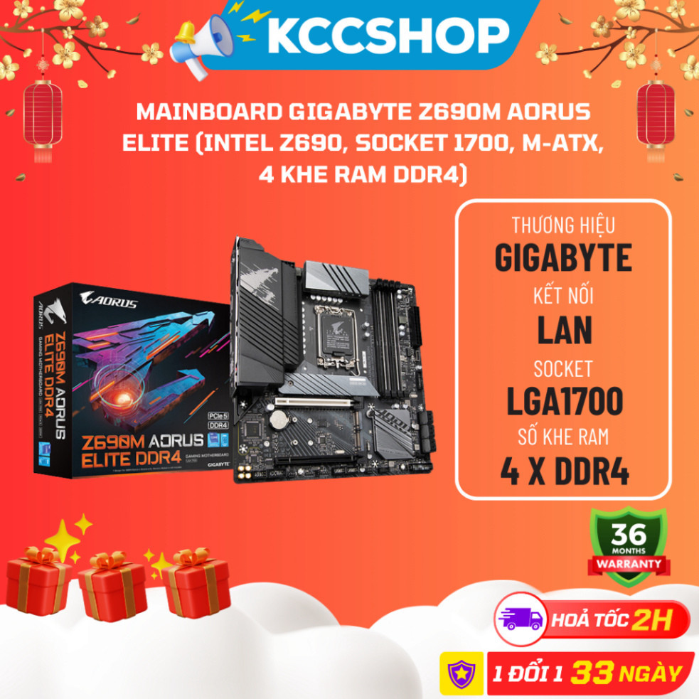 Mainboard Gigabyte Z690M AORUS ELITE Socket 1700, m-ATX, DDR4 - Mới Bảo ...