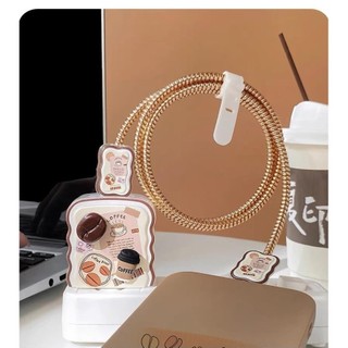 [Kẹo Cafe Dây Ngọc] Bộ phụ kiện bảo vệ củ sạc và cáp sạc cho iphone PD18/20W bằng silicon cao cấp RABBI