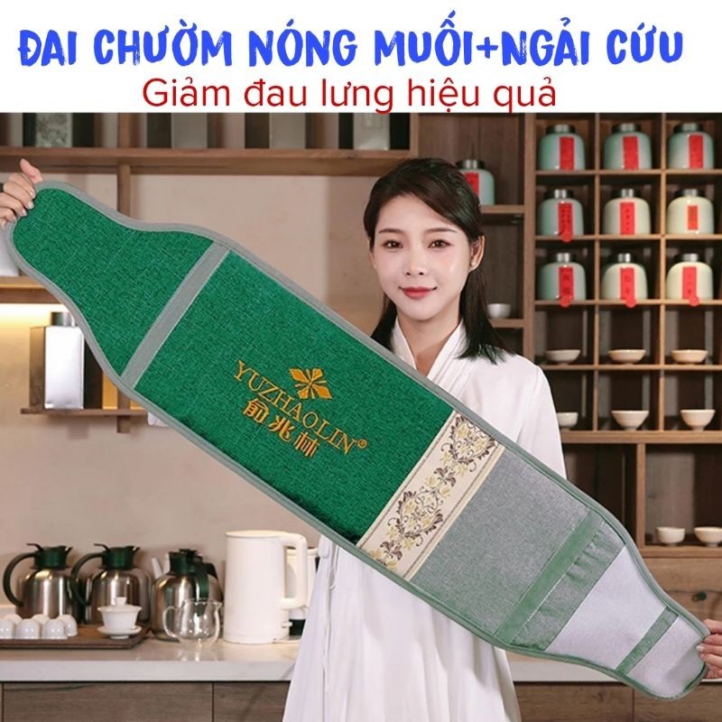 Đai Chườm Muối Kết Hợp Ngải Cứu - Giảm đau cột sống - Đai Chườm Muối Ngải cứu Sau Sinh