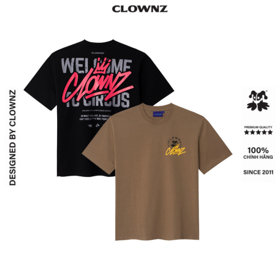 Áo phông ClownZ Graffiti Tagline T-shirt form rộng tay lỡ cổ tròn ...