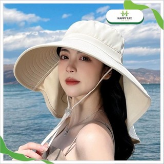 Mũ chống nắng nữ che gáy rộng vành thời trang – vải nhẹ thoáng, chống tia UV UPF50+, chuẩn đi biển