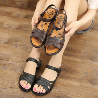 Giày Sandal Mẹ Mùa Hè Nhựa Đế Mềm Trung Niên Thoải Mái Thường Ngày Người Cao Tuổi Trung Niên Gran