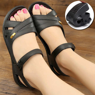 Giày Sandal Mẹ Mùa Hè Nhựa Đế Mềm Trung Niên Thoải Mái Thường Ngày Người Cao Tuổi Trung Niên Gran