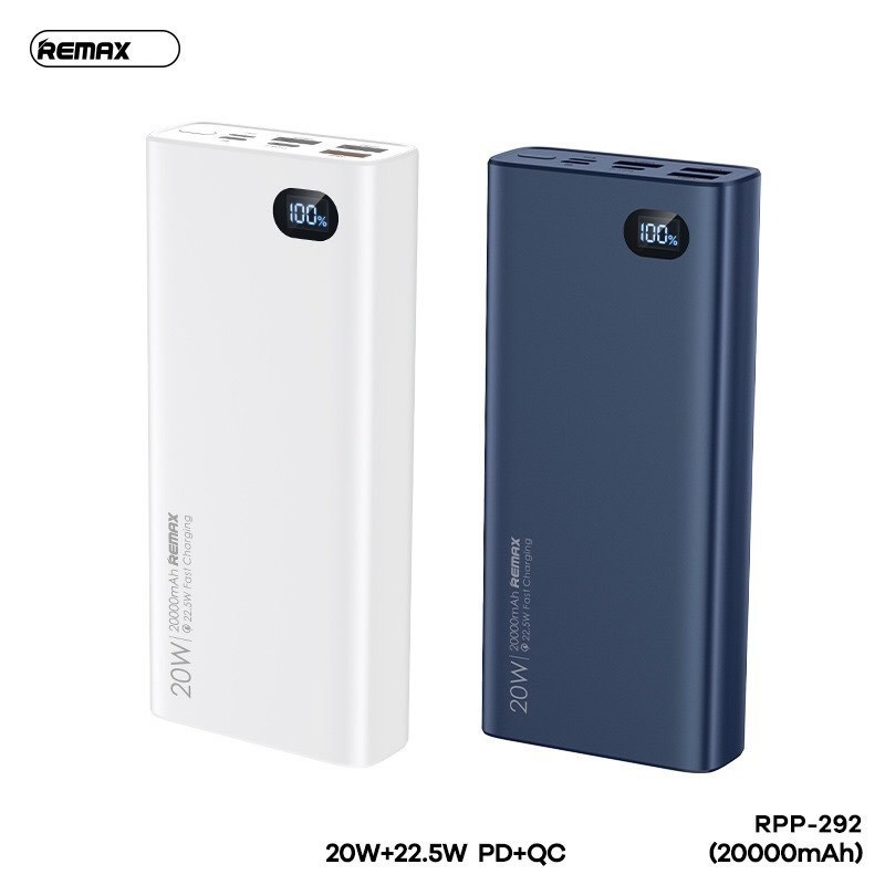 Pin Dự Phòng Sạc Nhanh 22.5W Remax RPP-292 20.000mAh | Shopee Việt Nam