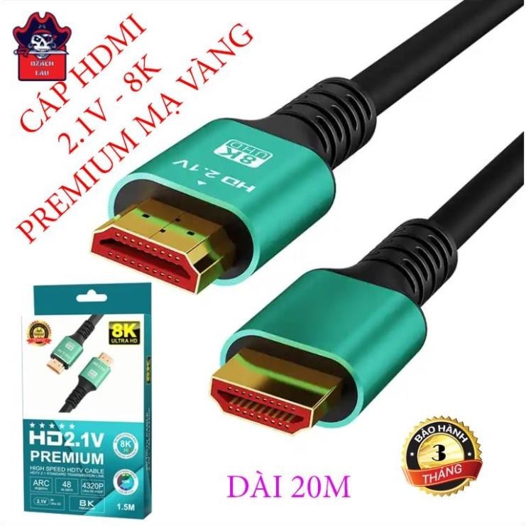 CÁP HDMI 2.1V PREMIUM DHTV 8K FULL BOX. Chiều Dài 10M, 15M, 20M. Bảo ...