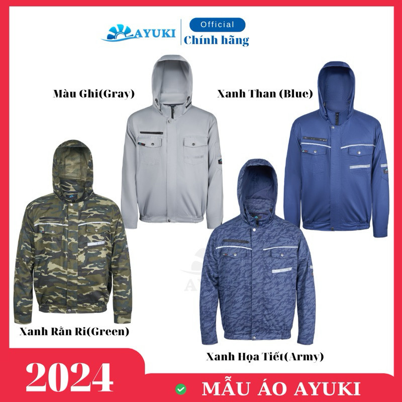 Áo Điều Hoà AYUKI 2024 Chất Kaki Cực Mát [Áo Rời, Chống Nắng, Chống Tia UV ]
