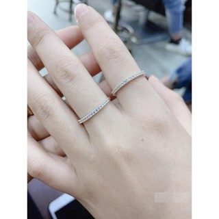 Nhẫn viền đá , bạc 925 , đơn giản thanh lịch - JENA SLIVER
