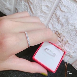 Nhẫn viền đá , bạc 925 , đơn giản thanh lịch - JENA SLIVER