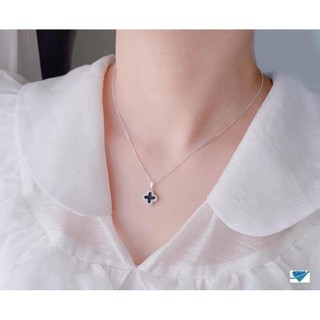 Dây chuyền cỏ 4 lá , đeo 2 mặt , bạc đẹp 925 - JENA SLIVER