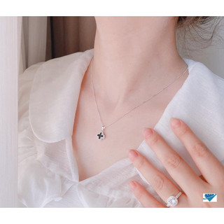 Dây chuyền cỏ 4 lá , đeo 2 mặt , bạc đẹp 925 - JENA SLIVER