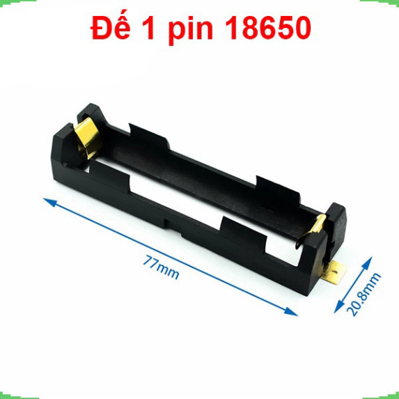 [Giá bán sỉ] Đế pin 18650 chân đồng mạ vàng hàn PCB