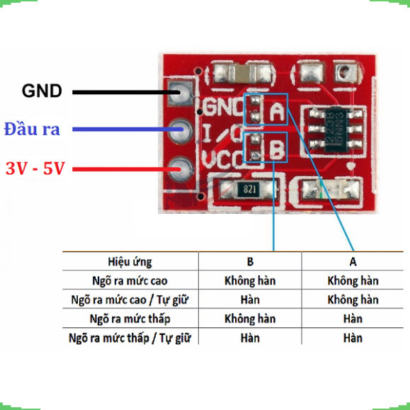 [Giá bán sỉ] Mạch cảm biến chạm TTP223 / TTP223B