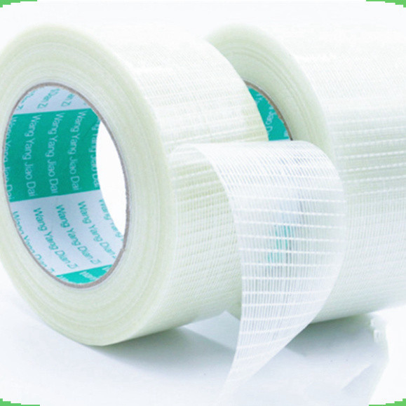 Băng dính/băng keo sợi thuỷ tinh caro 1 mặt, cuộn 50 mét