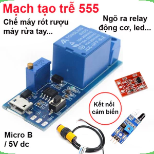 Mạch Relay Tạo Trễ 1 Kênh 5V - 30V IC 555