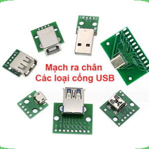 Mạch ra chân USB 2.0 ( đực - cái), mini 5P, USB Vuông sang chân cắm