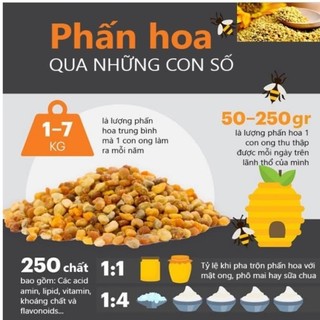 Phấn Hoa Nguyên Chất LengKengFarm 500g - Phấn Ong, Phấn Hoa Cà Phê - 100% Thiên Nhiên