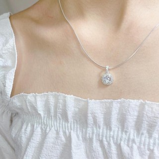 Dây Chuyền Nữ mặt đá cz sịn sò , bạc 925 - jena sliver