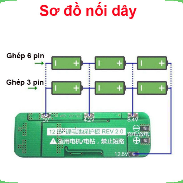 Mạch sạc cân bằng khối pin 3S ( 3 viên 18650) - dòng xả 20A