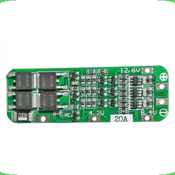 Mạch sạc cân bằng khối pin 3S ( 3 viên 18650) - dòng xả 20A