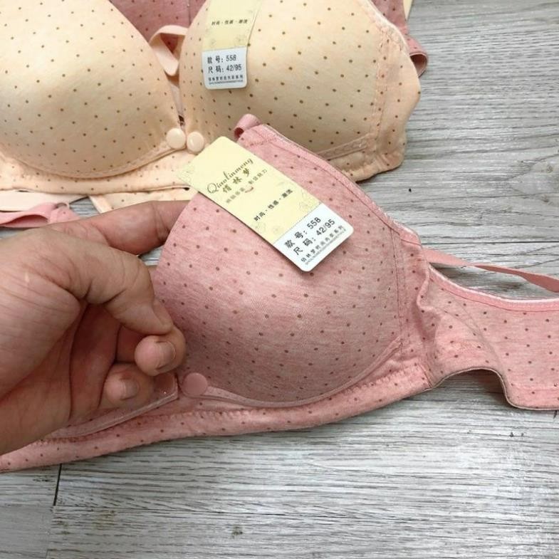 Áo Lót Cho Con Bú Khuy Mở Ngang | Áo Lót Bầu | Cotton Mềm Mại | Đệm Mỏng AL011-Khoaibaby